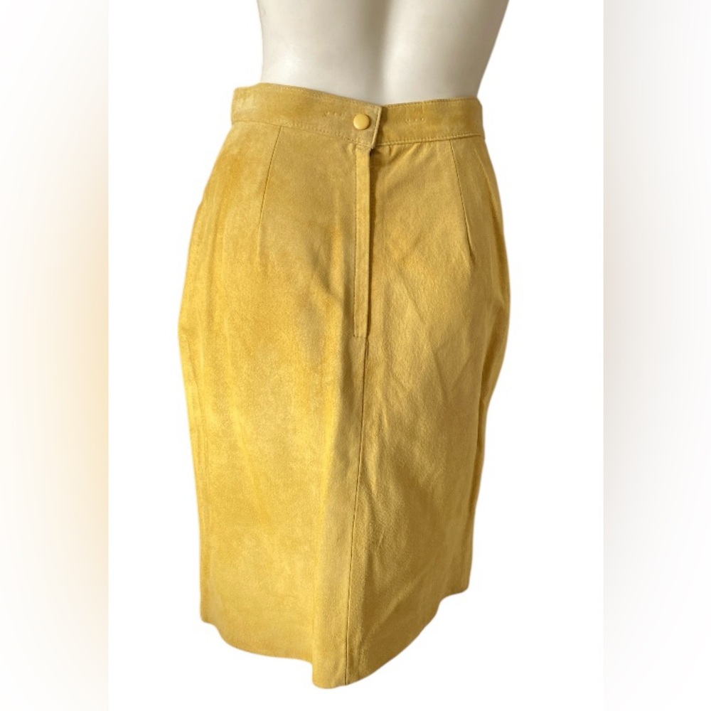 Vintage 1990s Danier suede leather vest and tulip skirt set Women - Picture 6 of 16